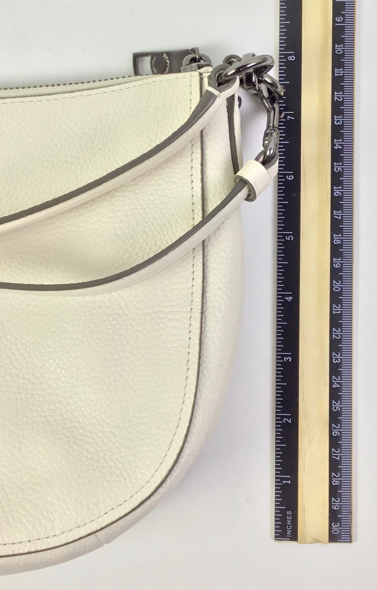 Crossbody Designer By Coach In Cream, Size:Medium