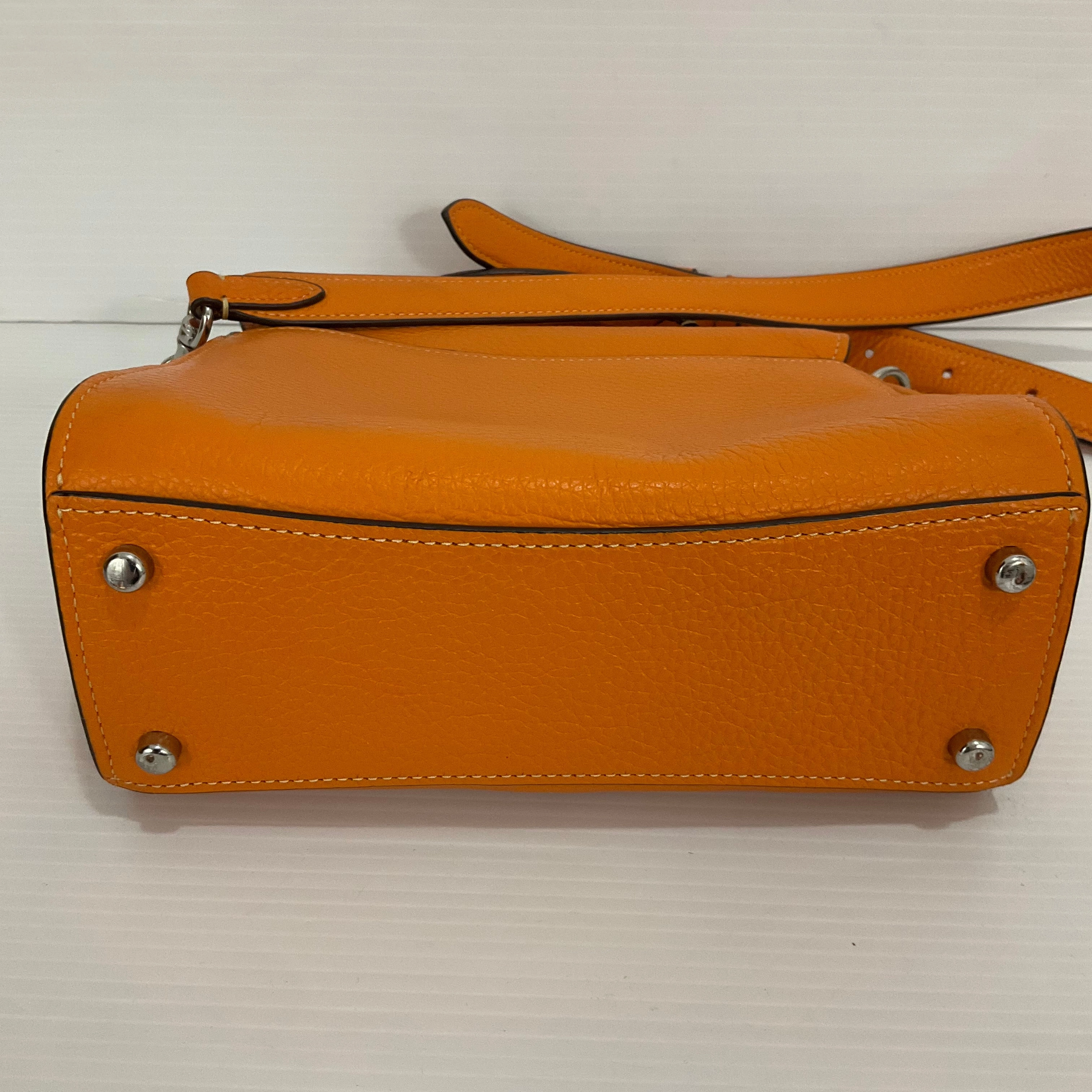 Crossbody Designer By Coach In Orange, Size:Small