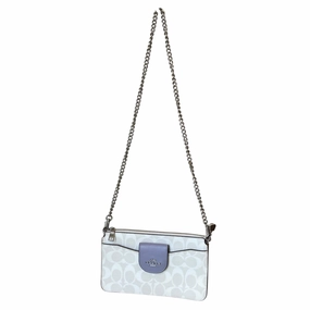 Crossbody Designer By Coach In White, Size:Small