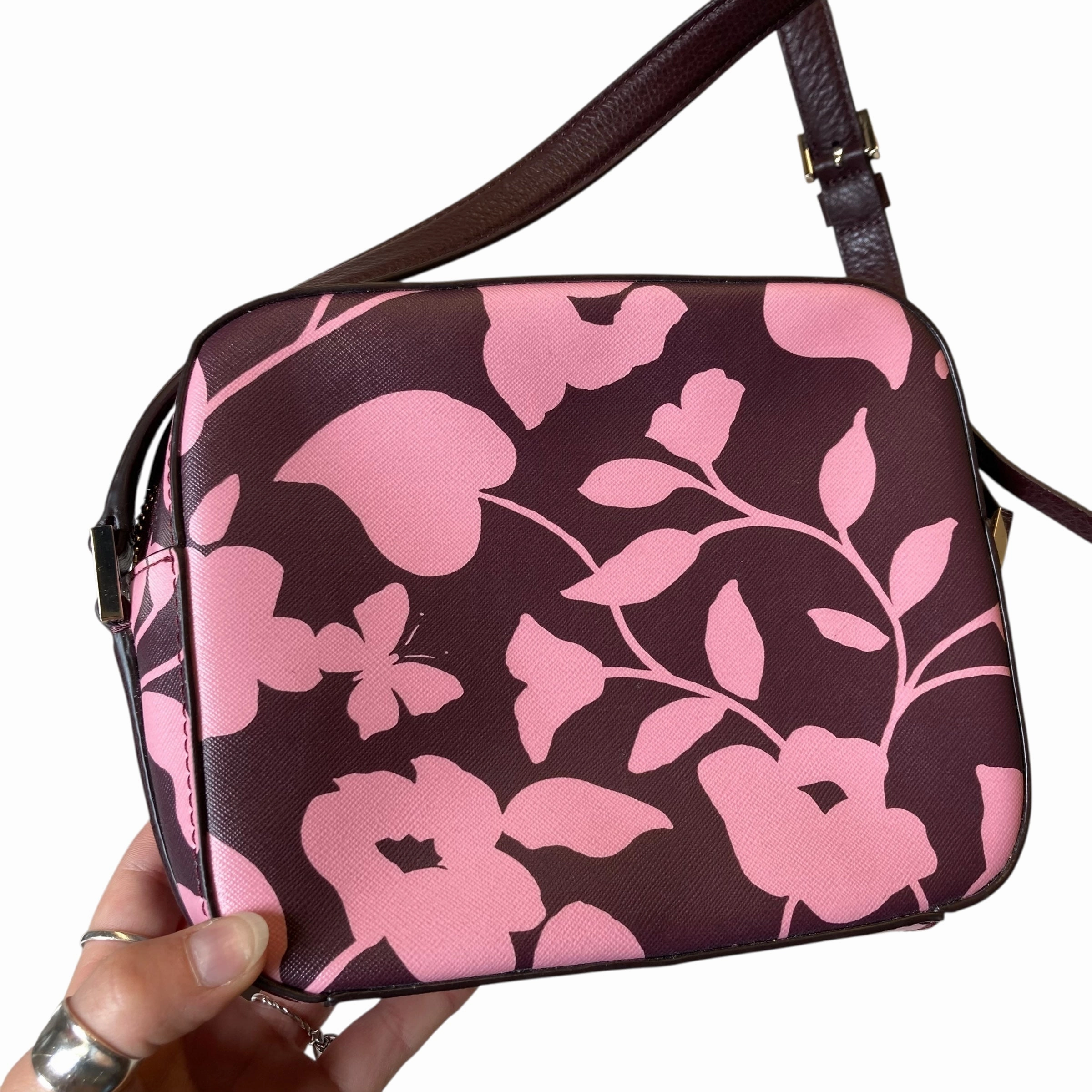 Crossbody Designer By Kate Spade In Maroon, Size:Medium