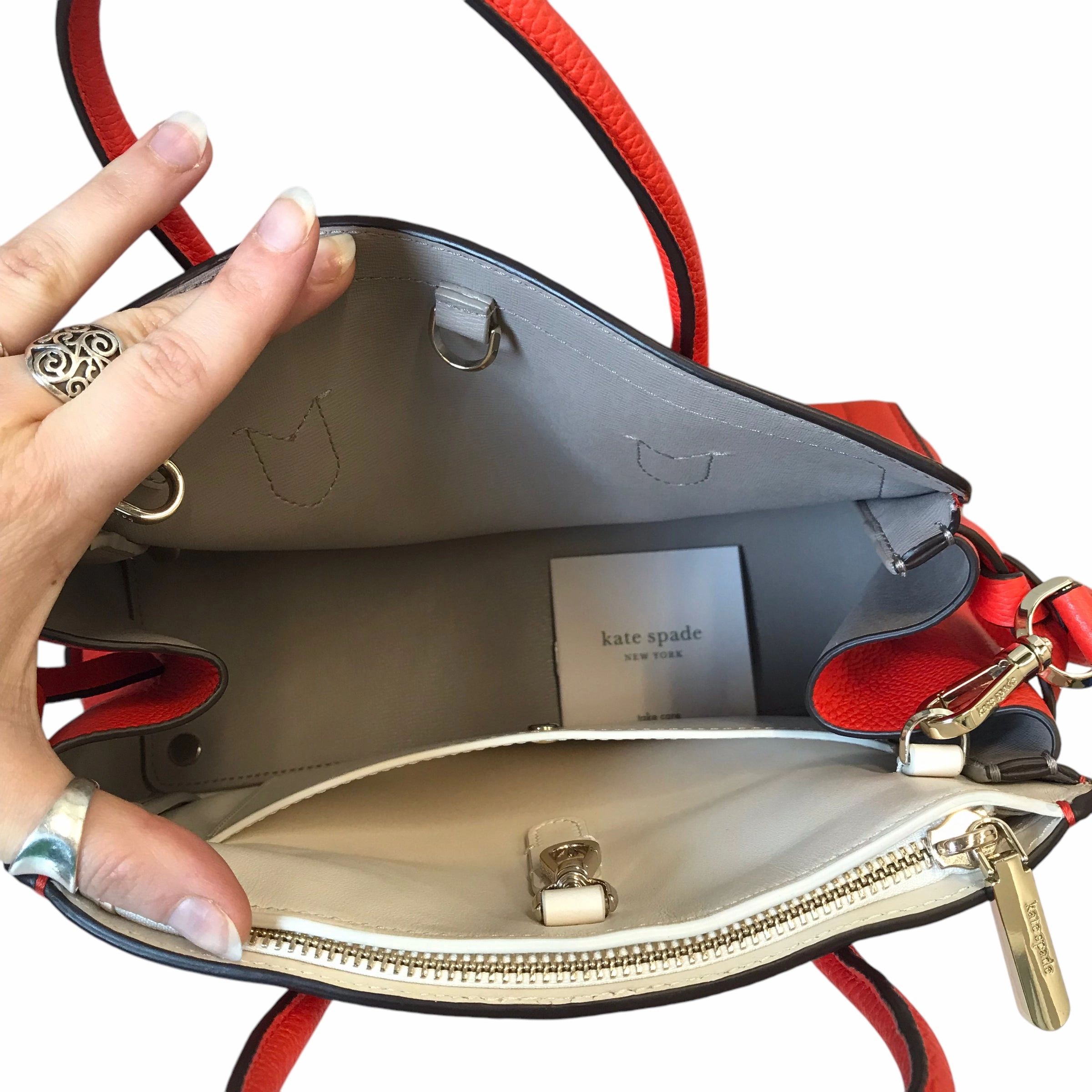 Crossbody Designer By Kate Spade In Orange, Size:Medium