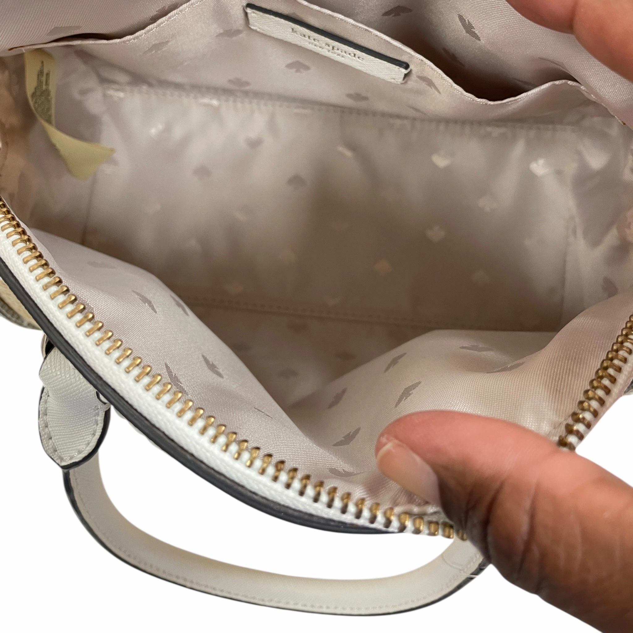 Crossbody Designer By Kate Spade In White, Size:Medium