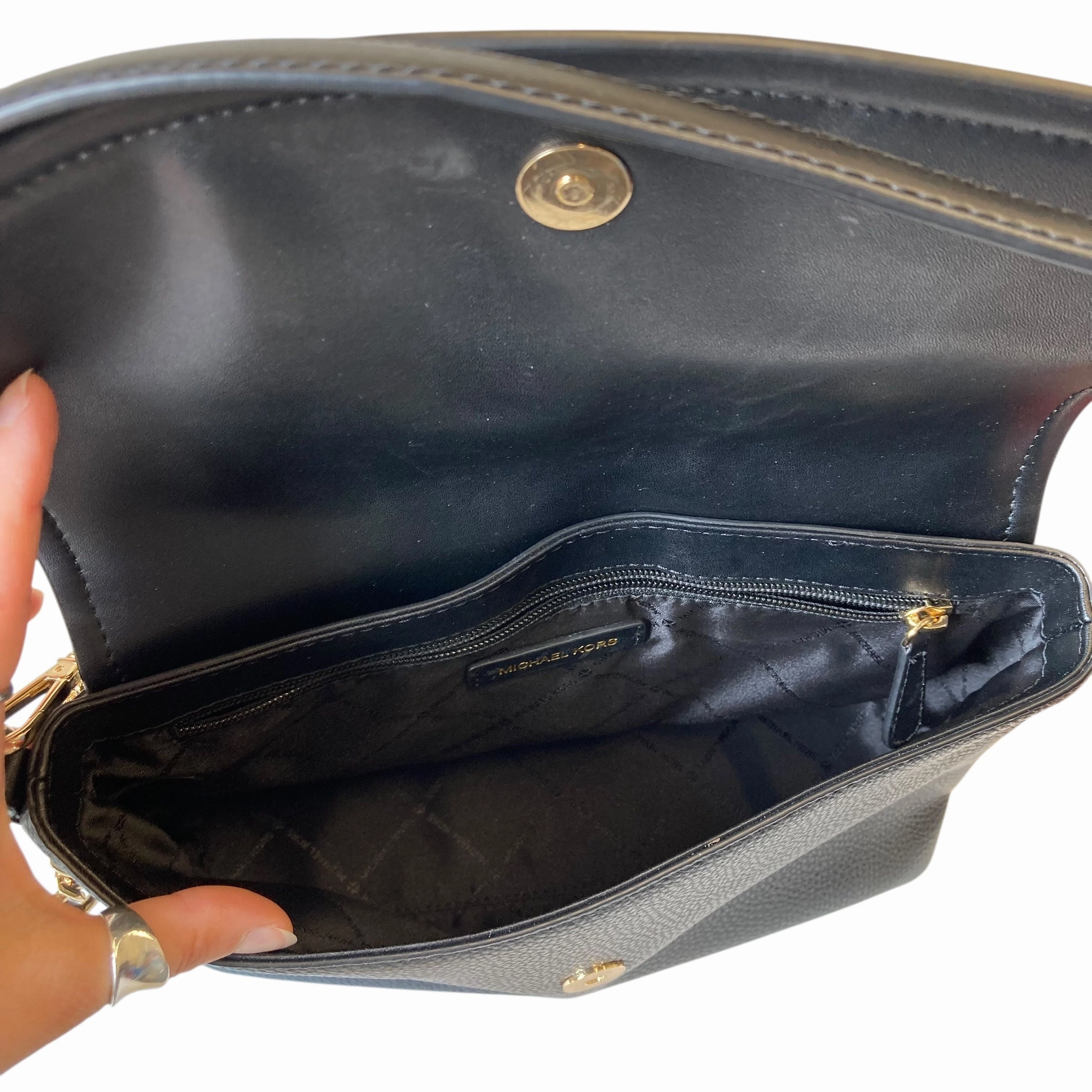 Crossbody Designer By Michael Kors In Black, Size:Medium