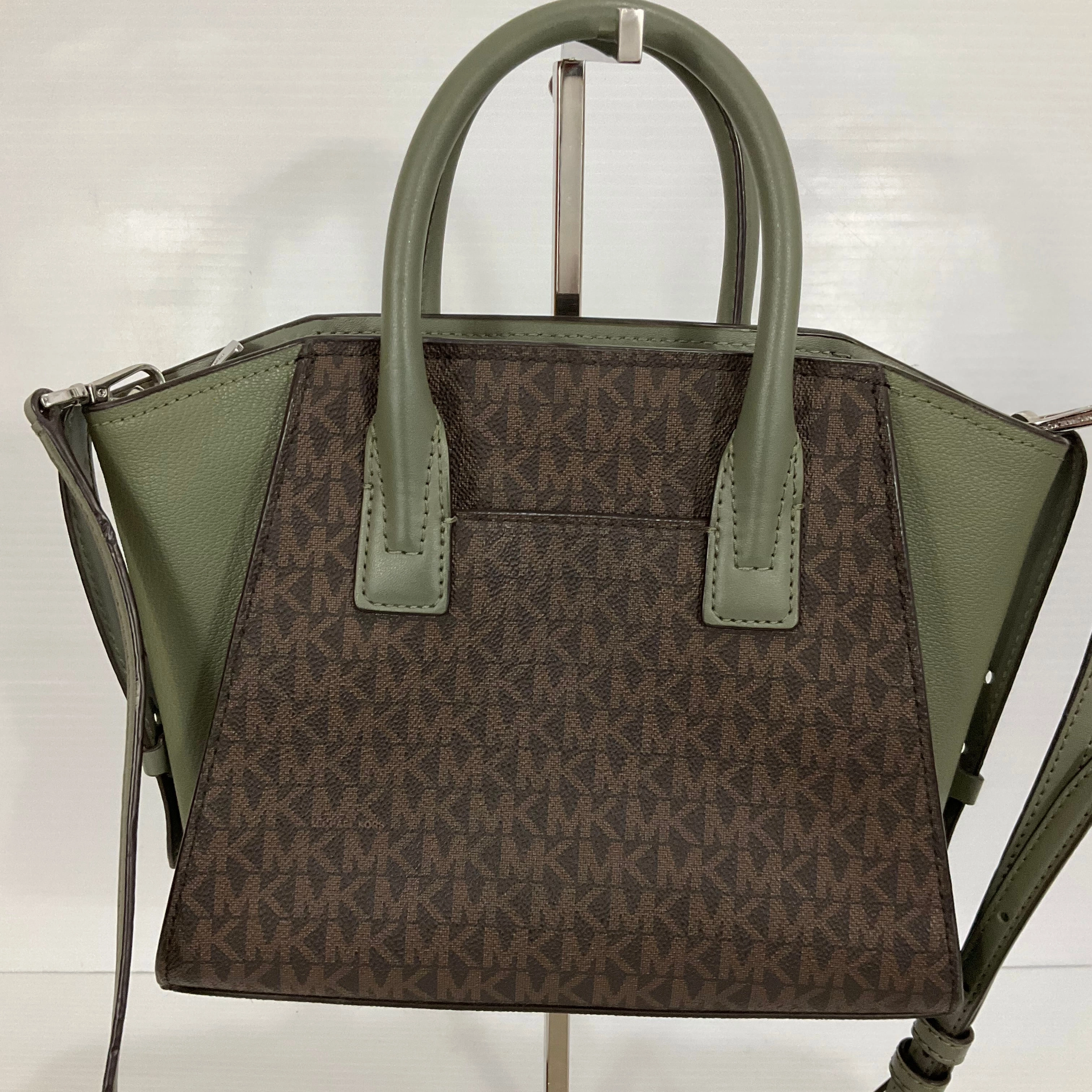 Crossbody Designer By Michael Kors In Brown & Green, Size:Medium