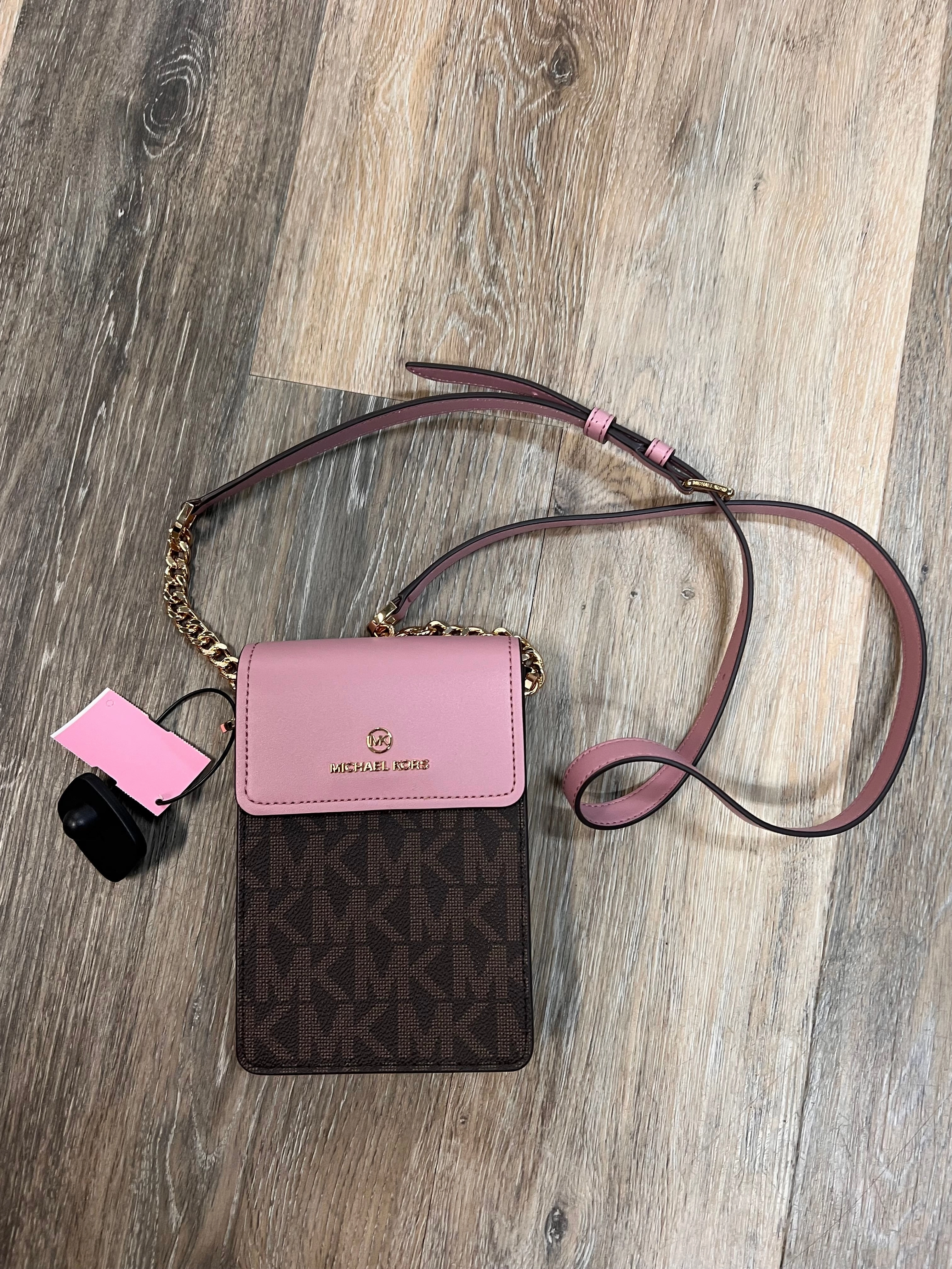 CROSSBODY DESIGNER by MICHAEL KORS In BROWN & PINK, Size: SMALL