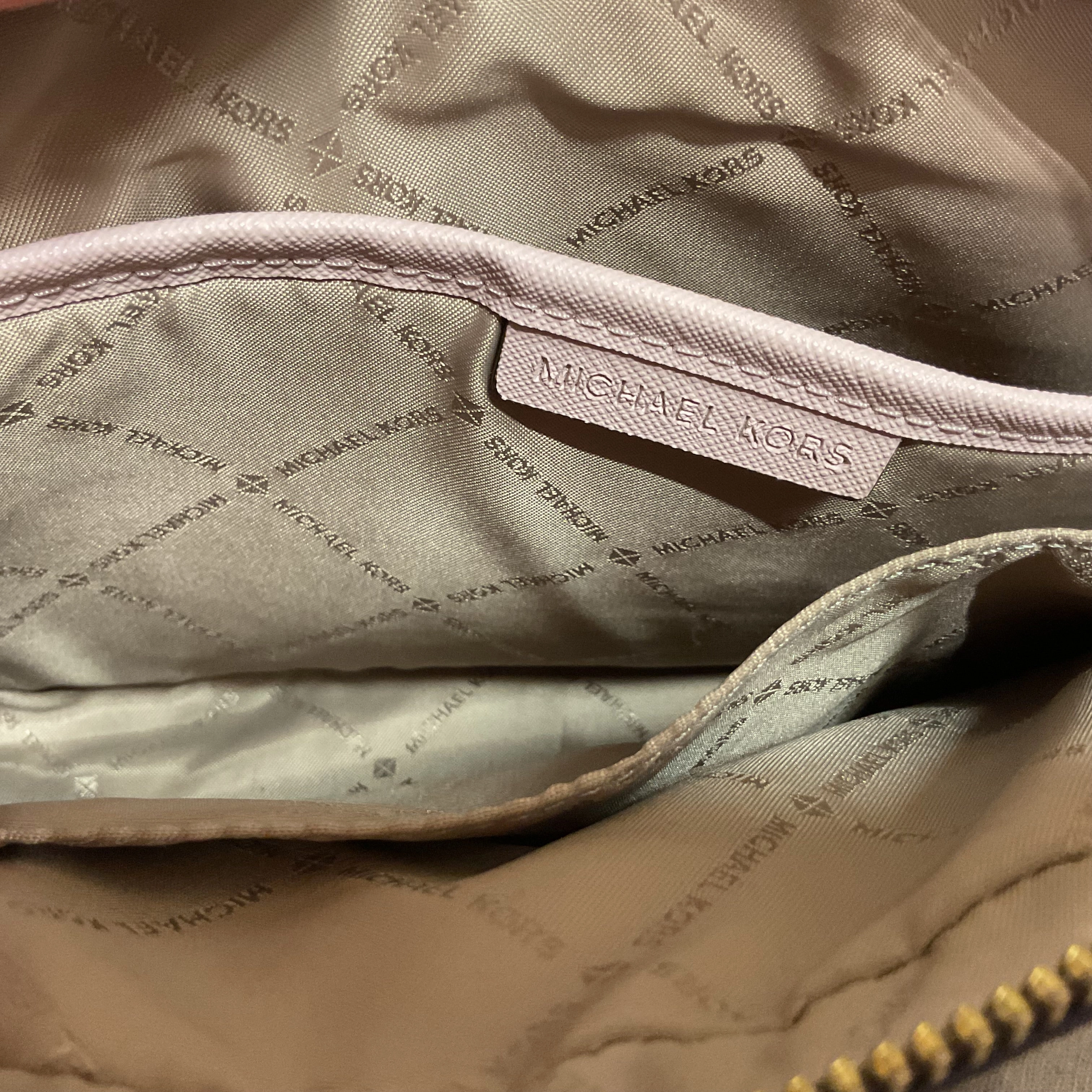 Crossbody Designer By Michael Kors In Brown & Pink, Size:Small