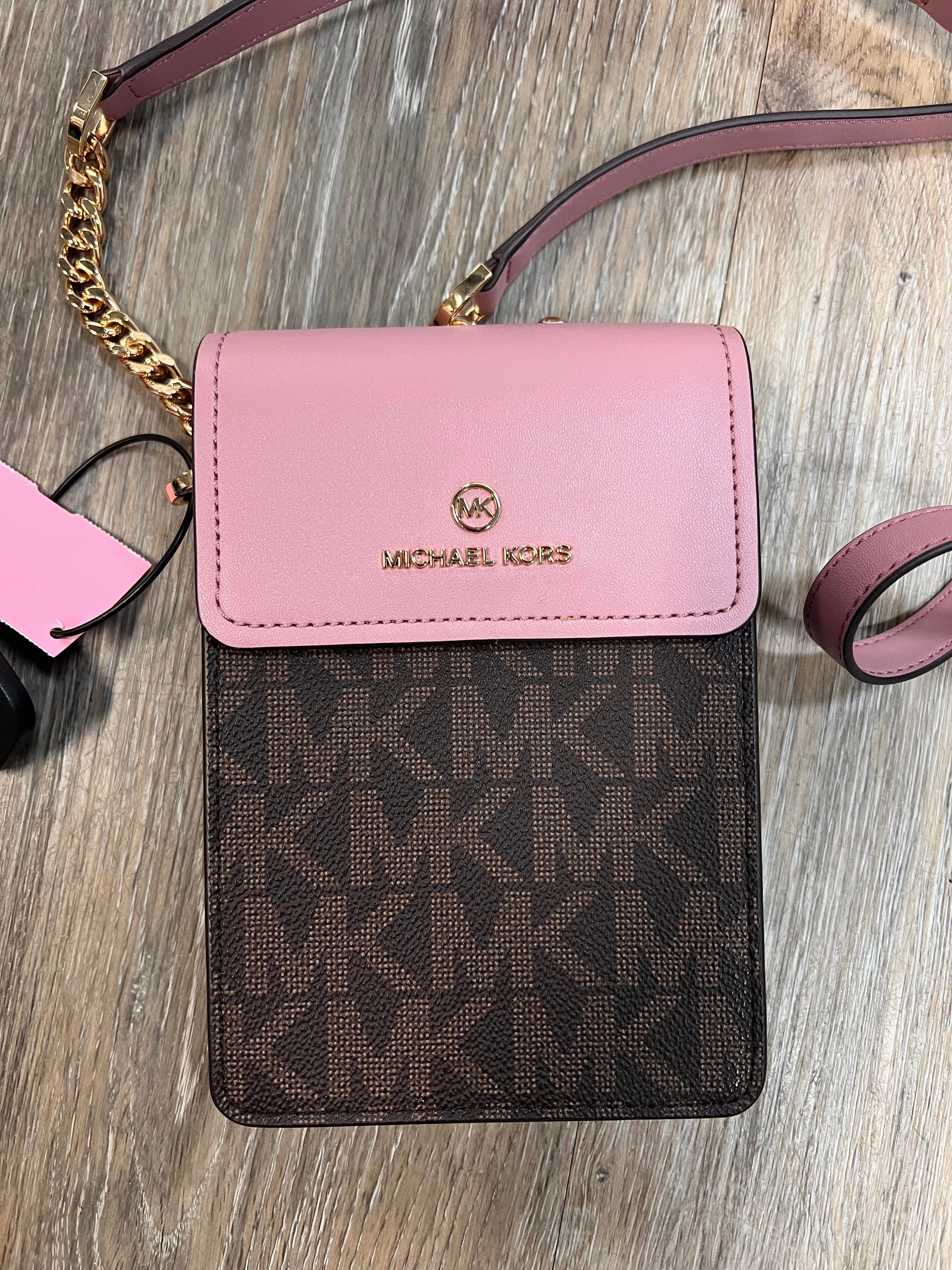 CROSSBODY DESIGNER by MICHAEL KORS In BROWN & PINK, Size: SMALL