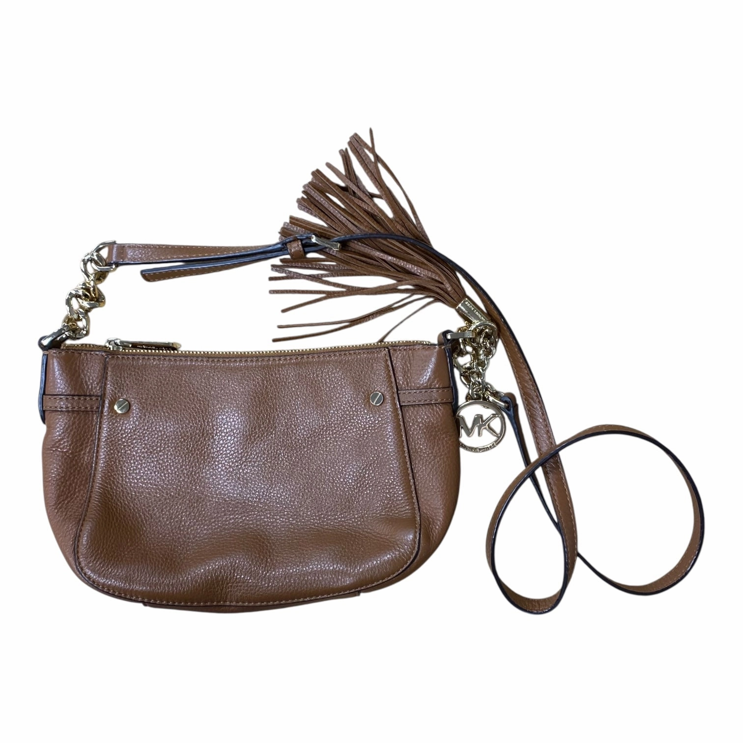 Crossbody Designer By Michael Kors In Brown, Size:Medium