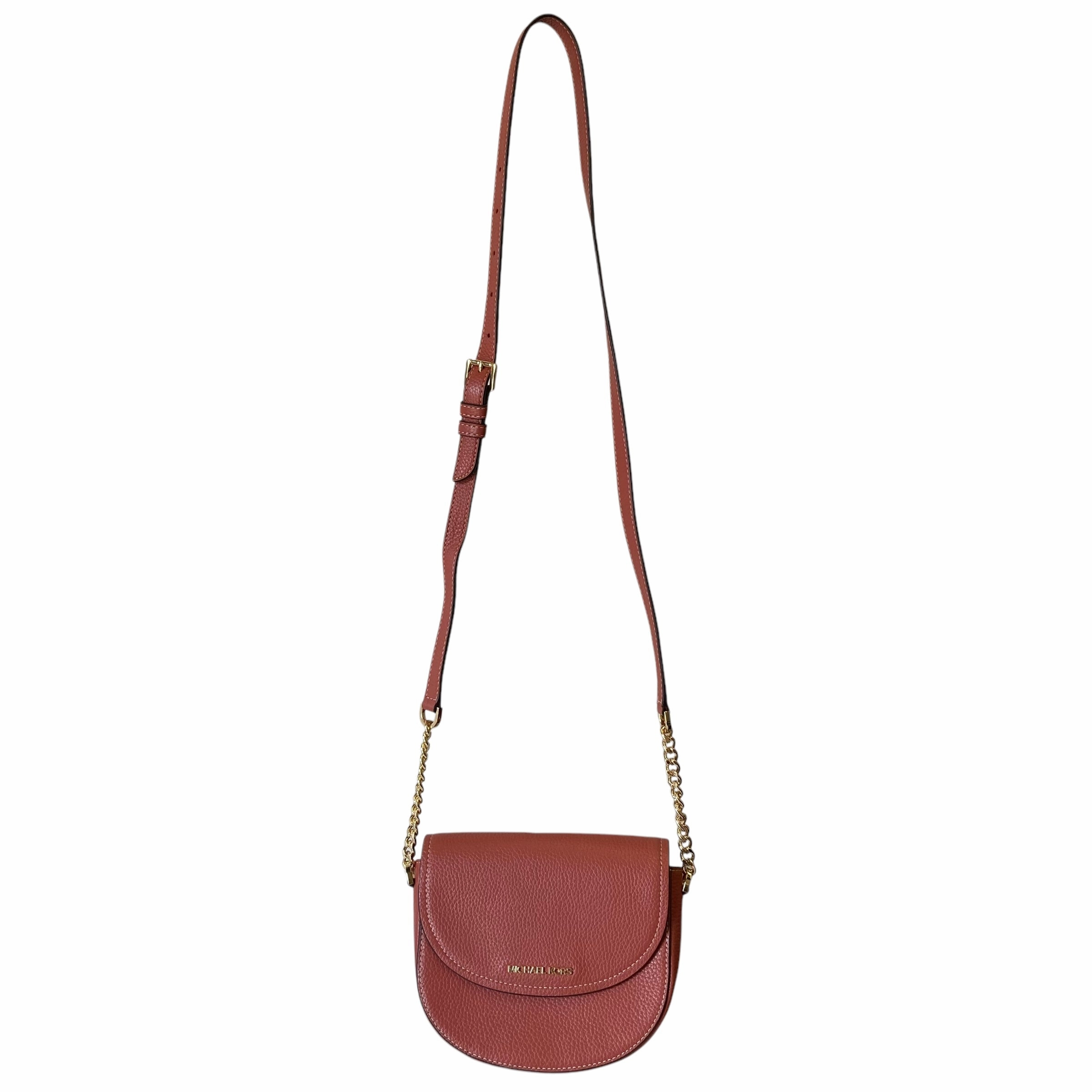 Crossbody Designer By Michael Kors In Coral, Size:Small