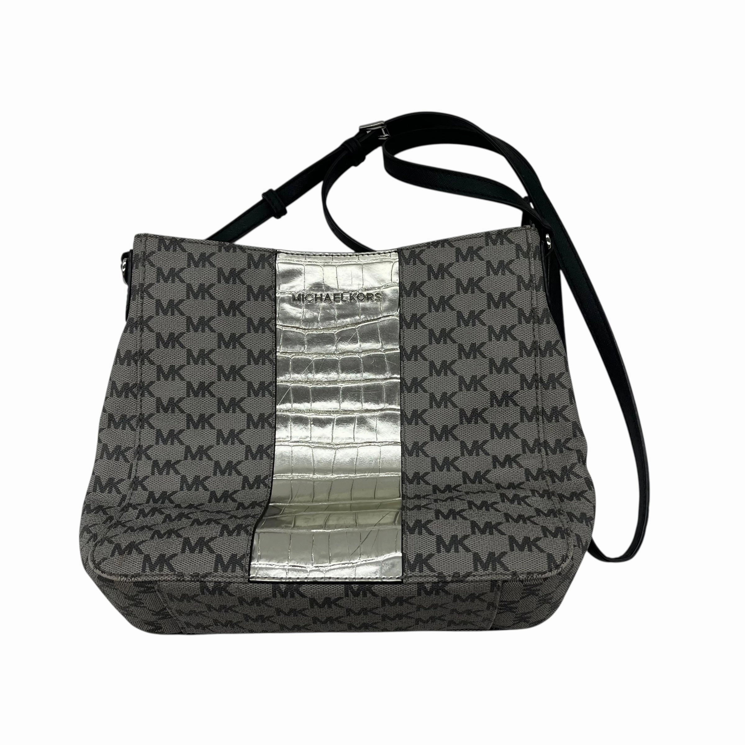 Crossbody Designer By Michael Kors In Grey, Size:Medium