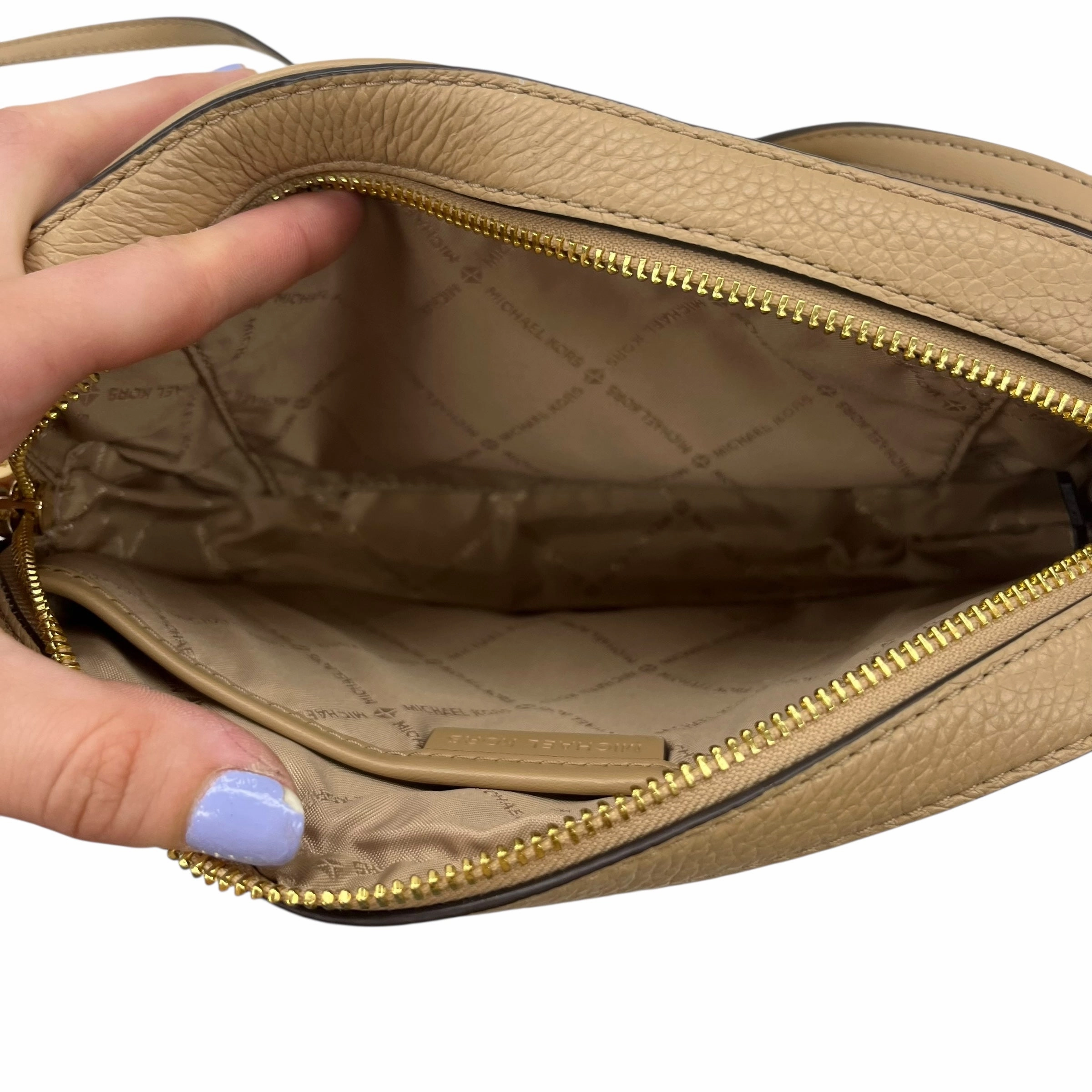Crossbody Designer By Michael Kors In Tan, Size:Medium