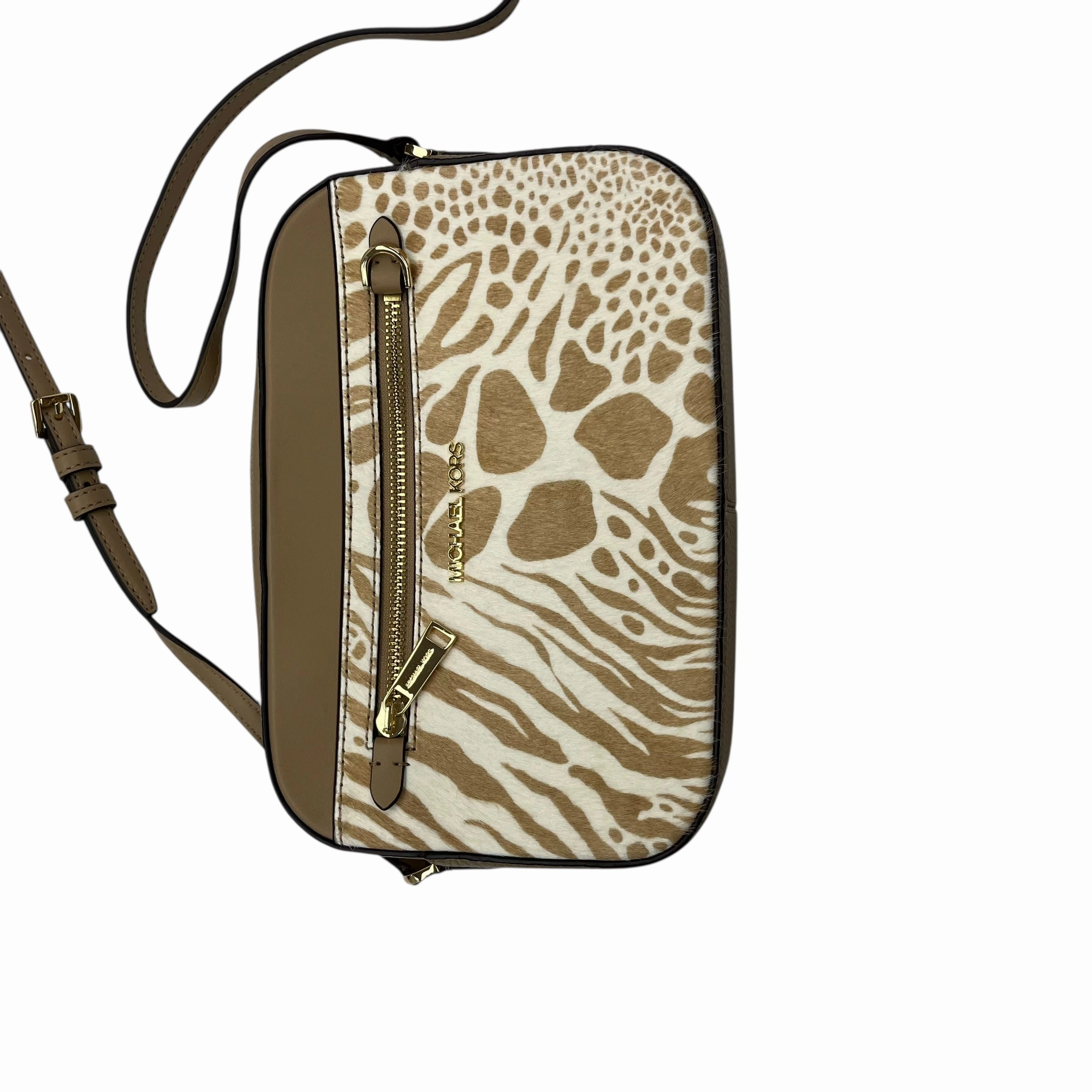 Crossbody Designer By Michael Kors In Tan, Size:Medium