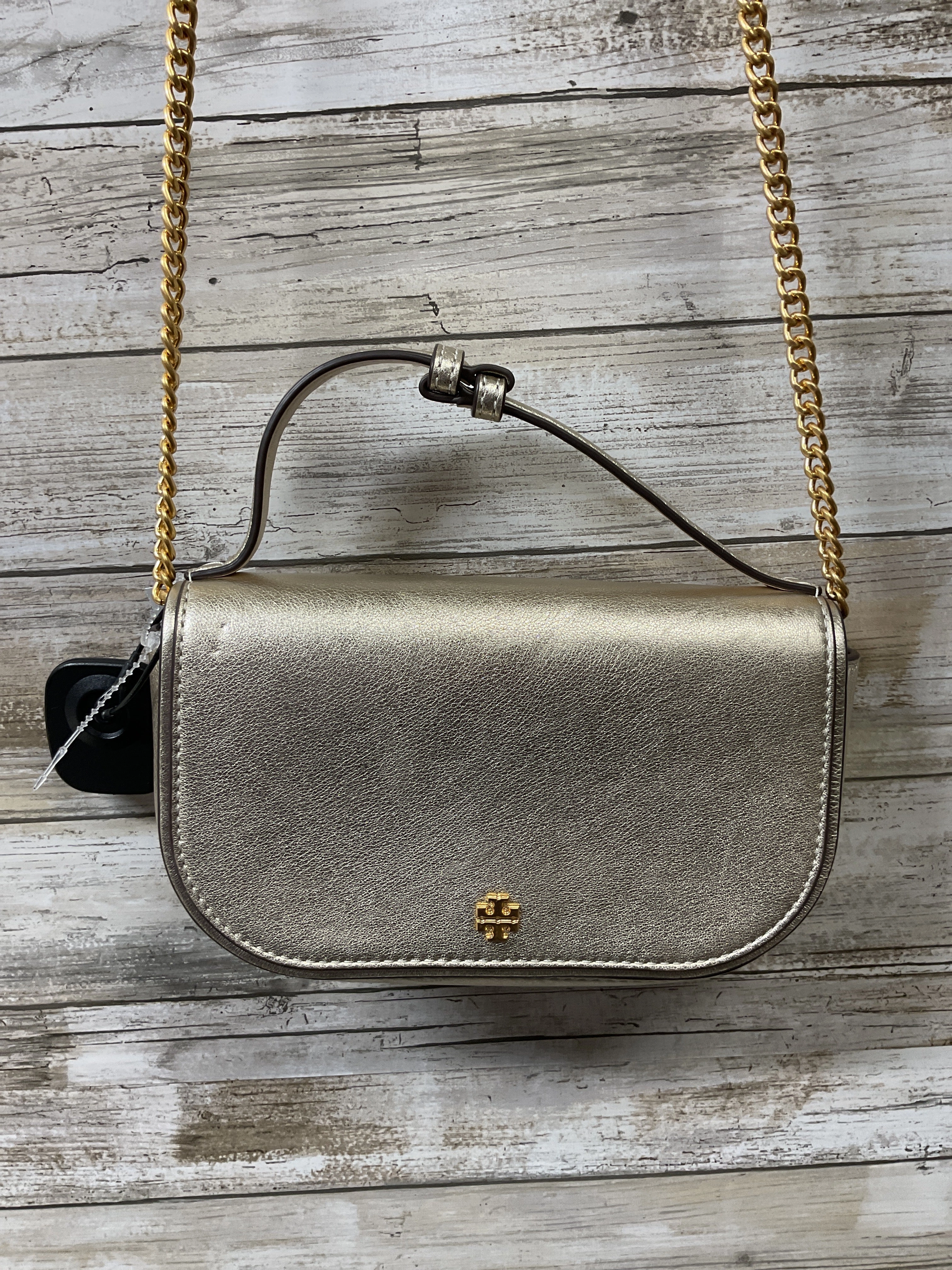 Crossbody Designer By Tory Burch In Gold, Size:Small