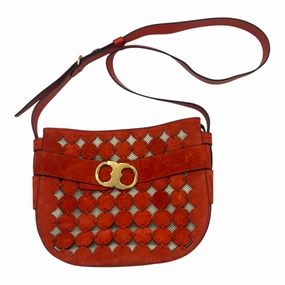Crossbody Designer By Tory Burch In Orange, Size:Medium