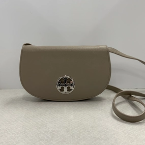 Crossbody Designer By Tory Burch In Taupe, Size:Medium