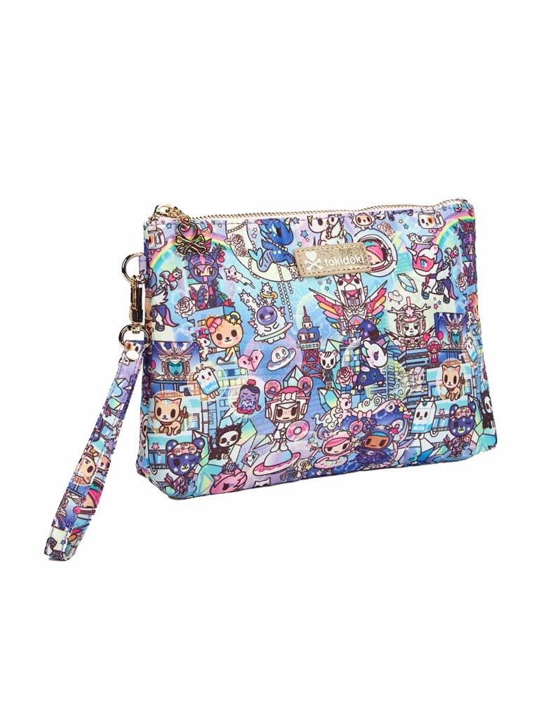 Digital Princess Gusset Zip Pouch Wristlet