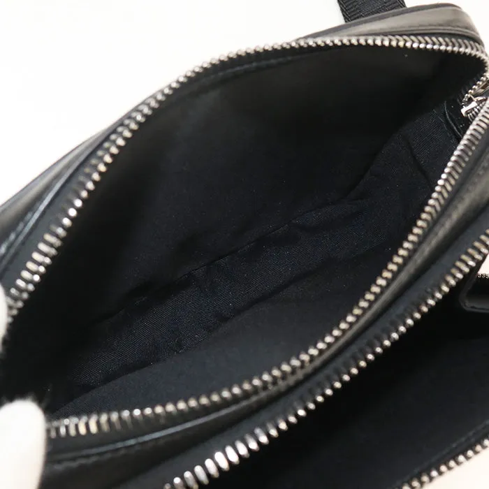 Dior 2ESBC119DCO Shoulder Bag CD diamond Zip Pouch with Strap PVC black mens(Unisex)