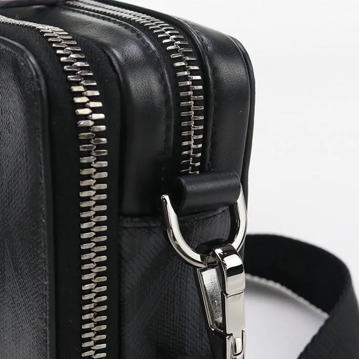 Dior 2ESBC119DCO Shoulder Bag CD diamond Zip Pouch with Strap PVC black mens(Unisex)