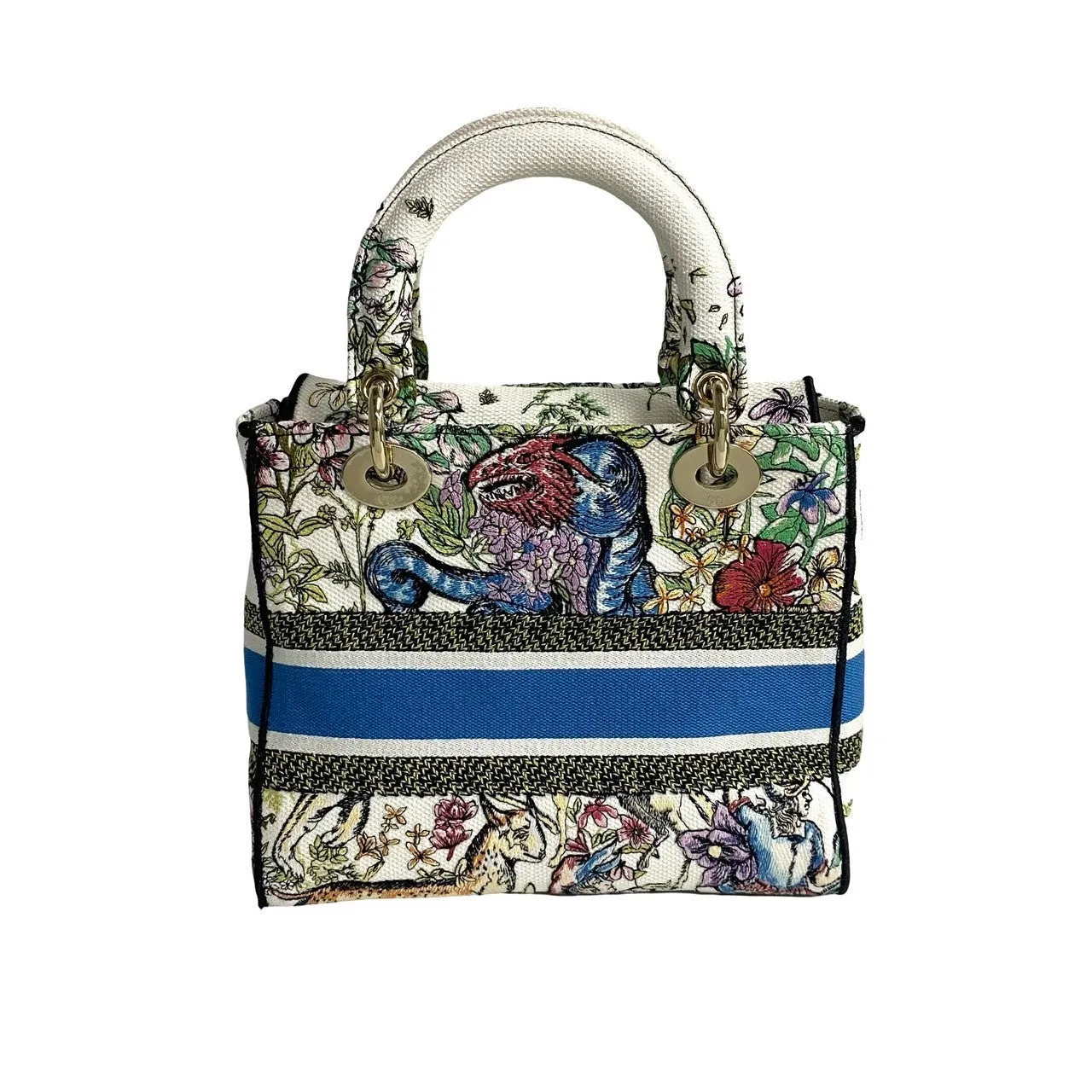Dior Shoulder Bag canvas white Lady Delight Women Used