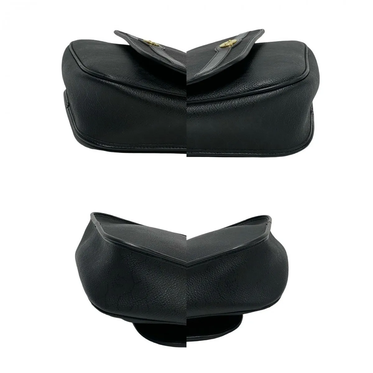 Dior Shoulder Bag Leather, PVC black Honeycomb Pattern Women Used