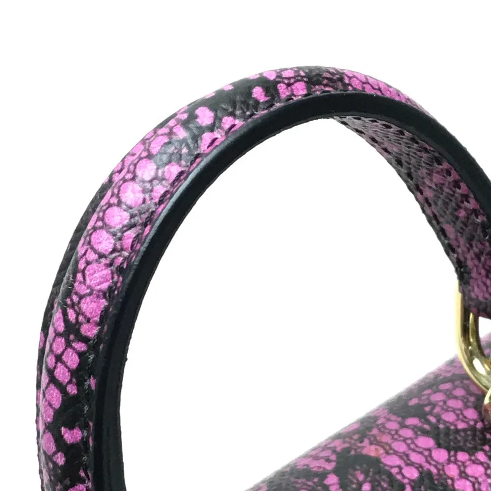 DOLCE&GABBANA Shoulder Bag leather Purple pink Lace Pattern Crossbody wallet bag