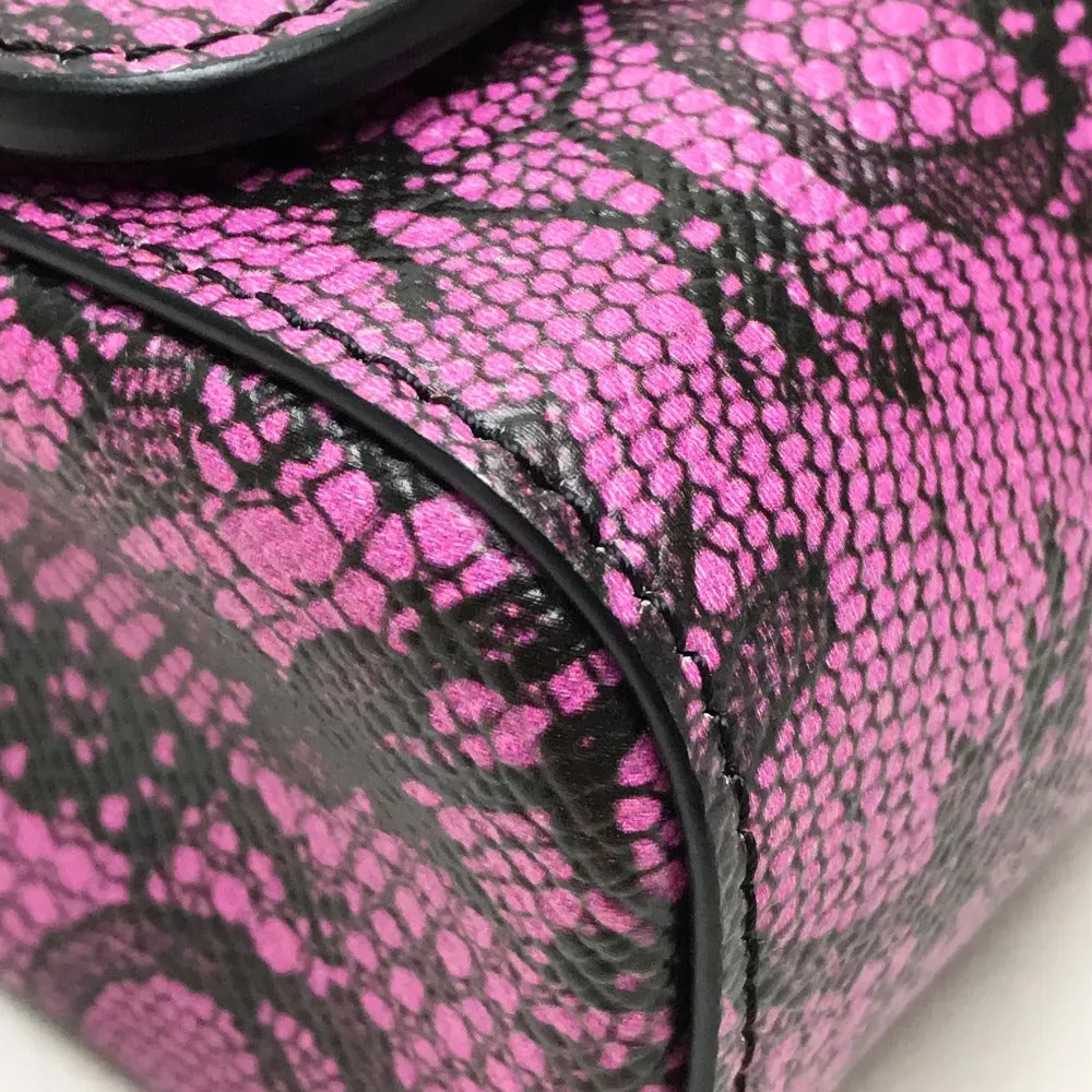 DOLCE&GABBANA Shoulder Bag leather Purple pink Lace Pattern Crossbody wallet bag