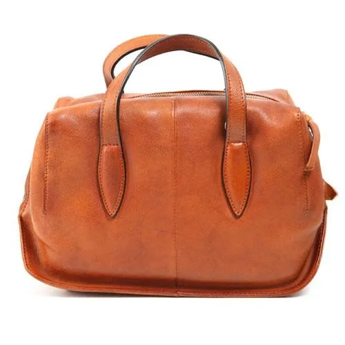 Fashion Women Brown Leather Boston Handbags Black Shoulder Bag Boston Crossbody Bags Purse