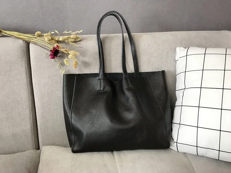 Fashion Womens Silver Leather Oversize Tote Bags Silver Shoulder Tote Bag Handbag Tote For Women