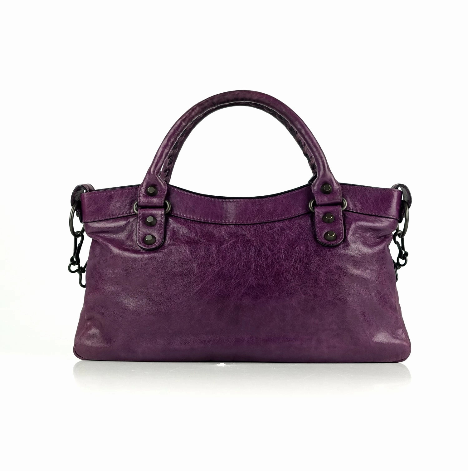 First Classic Studs Agneau Leather City Bag