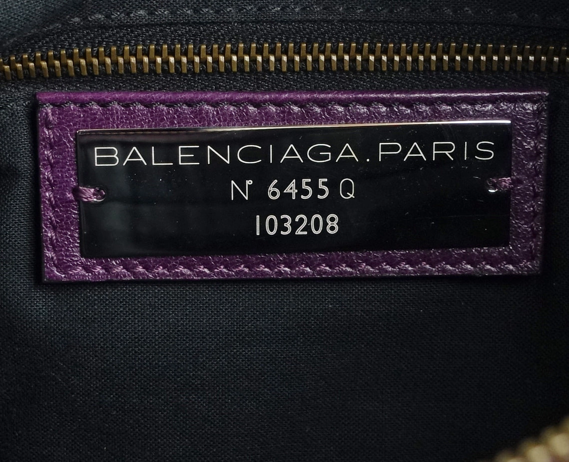 First Classic Studs Agneau Leather City Bag