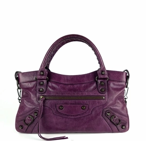 First Classic Studs Agneau Leather City Bag
