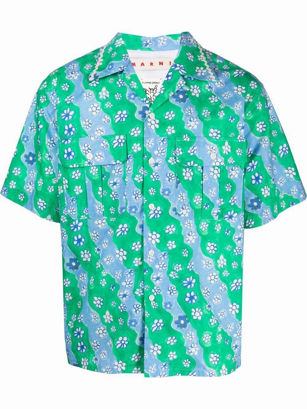 Floral-Print Short-Sleeved Shirt