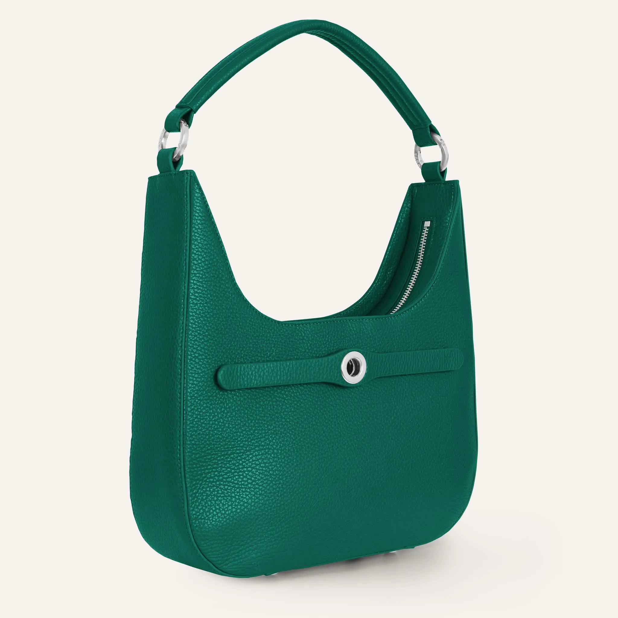 Florence Shoulder Bag | Evergreen with Silver hardware