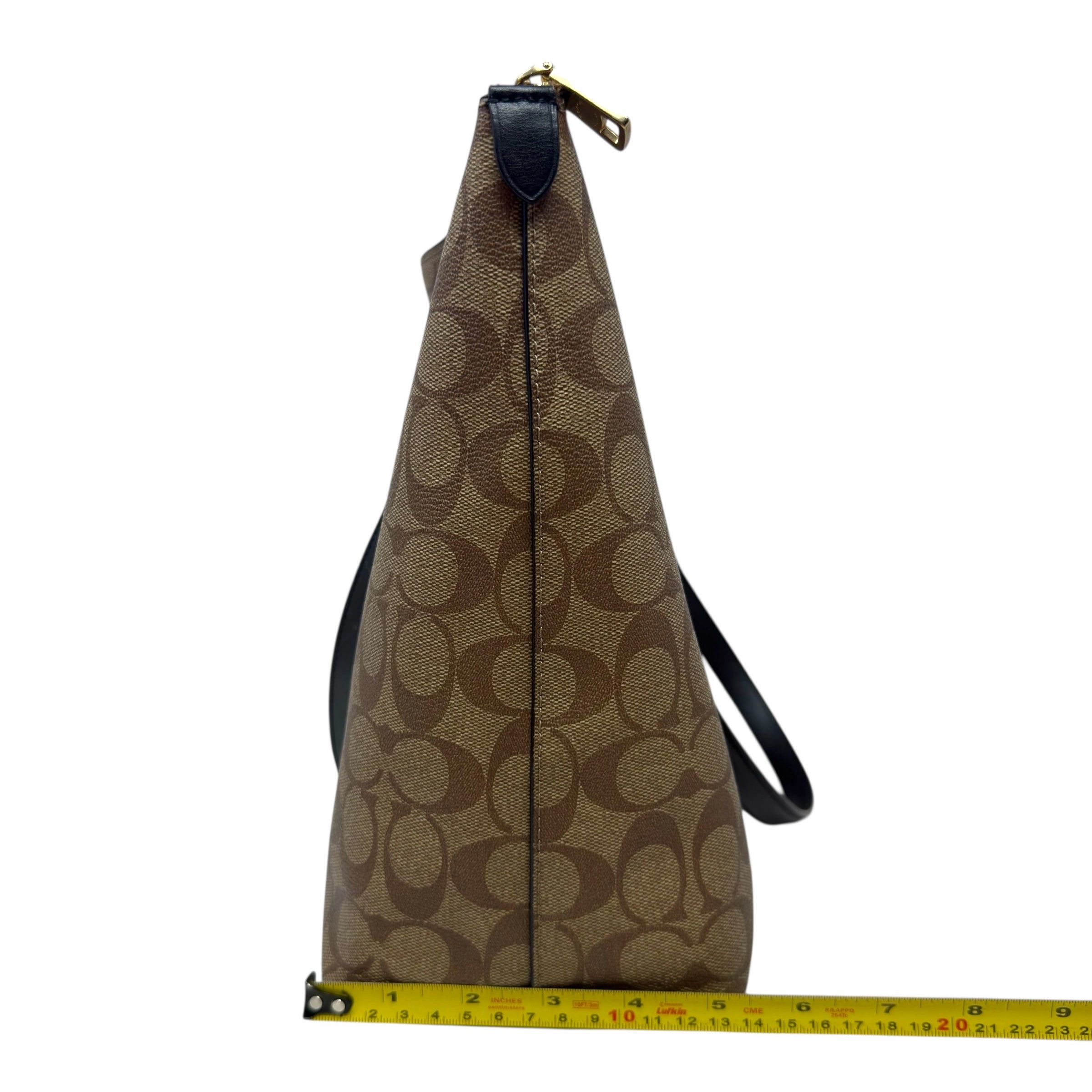 Gallery Tote In Signature Canvas Designer By Coach, Size: Medium