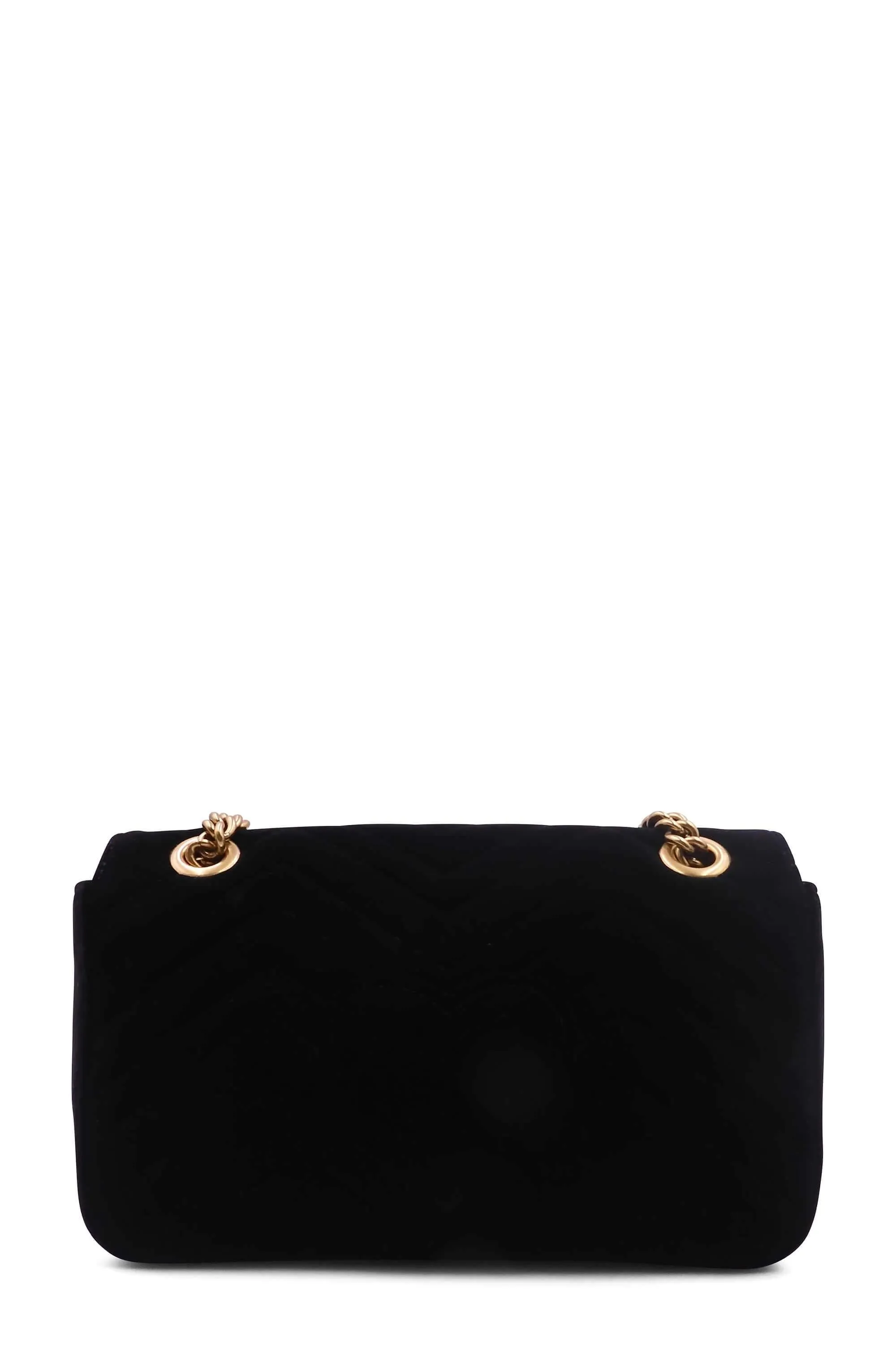 GG Marmont Small Matelasse Shoulder Bag Velvet Black