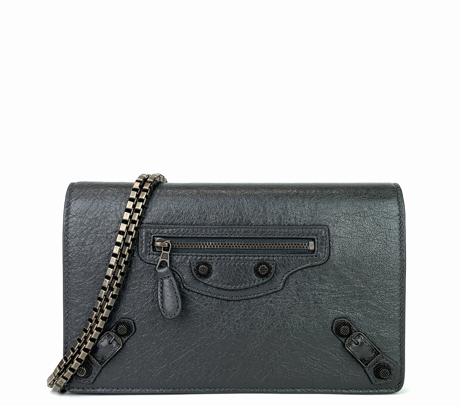 Giant Studs Wallet on Chain Leather Bag