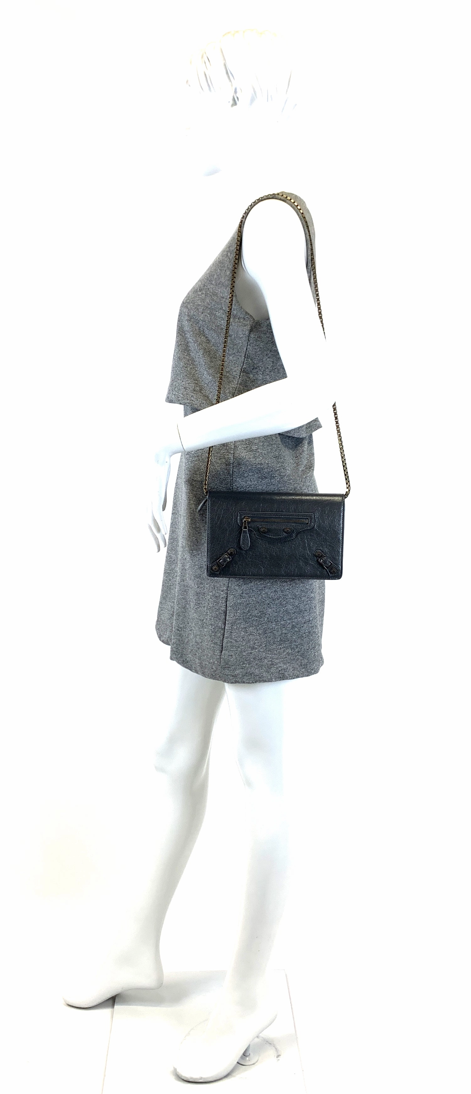 Giant Studs Wallet on Chain Leather Bag