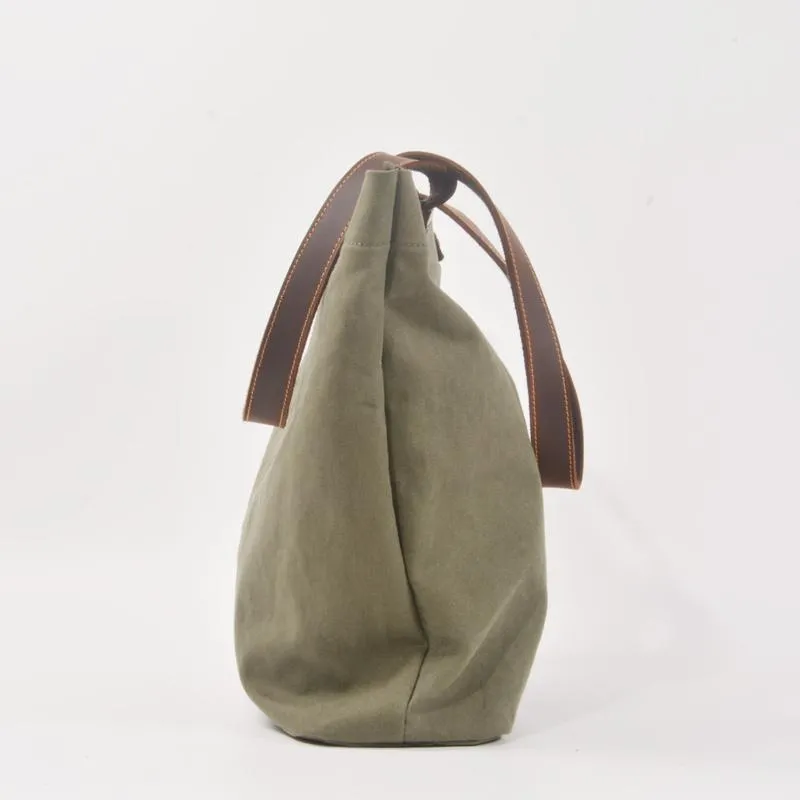 Green Large Canvas Womens Mens Tote Bag Shoulder Bag Tote Purse For Women