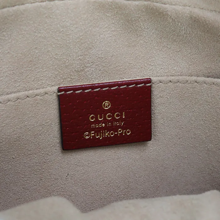 GUCCI 647784 Shoulder Bag Doraemon collaboration Mini bag pochette crossbody GG Supreme Canvas,leather beige Women