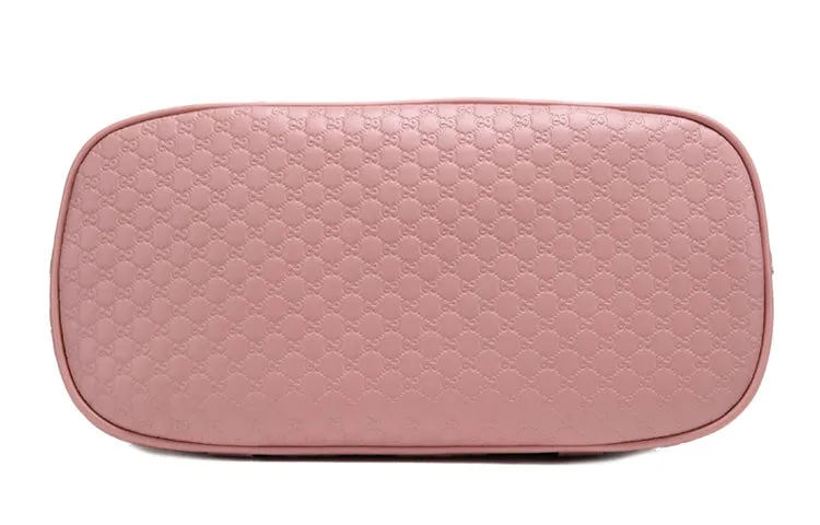 GUCCI Cowhide Old Flower Logo Embossing Single-Shoulder Bag Medium Pink 449663-BMJ1G-5806