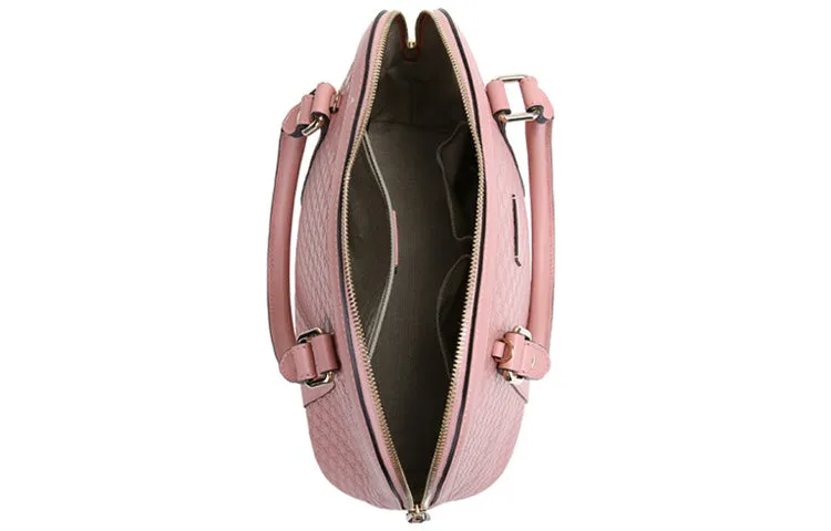 GUCCI Cowhide Old Flower Logo Embossing Single-Shoulder Bag Medium Pink 449663-BMJ1G-5806