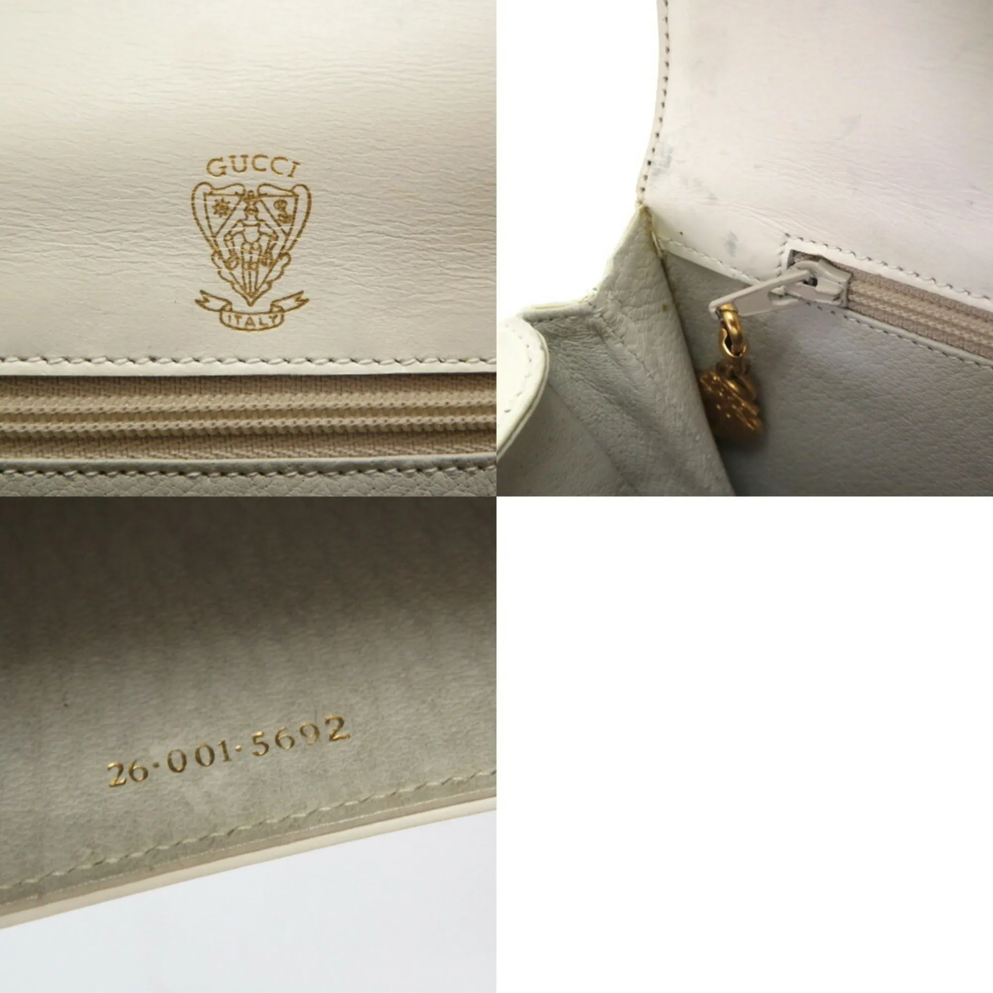 Gucci GG pattern leather white navy bicolor 26 001 5692 shoulder bag blue 0028 GUCCI