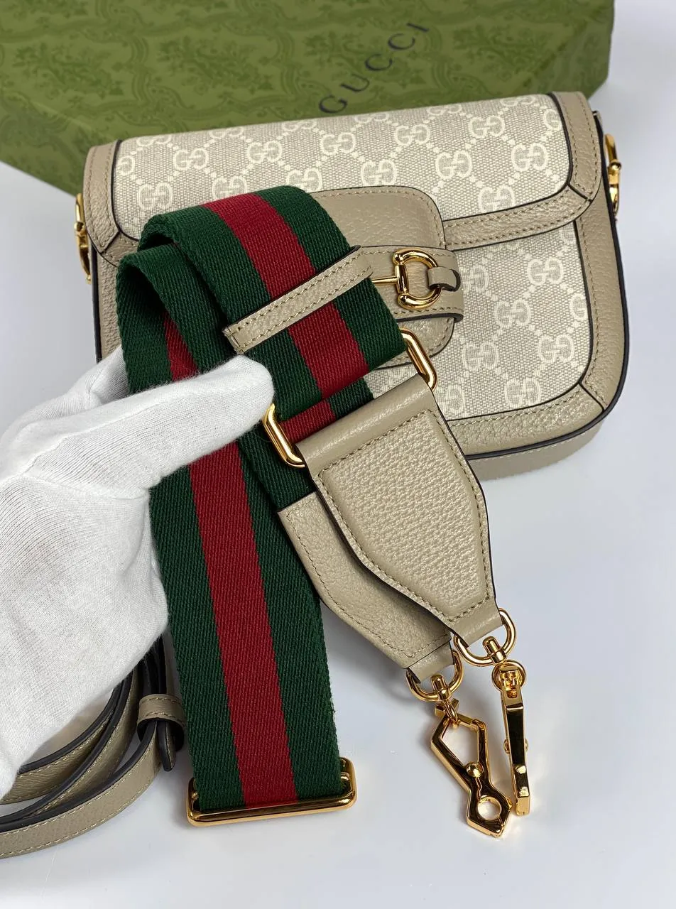 Gucci Horsebit 1955 shoulder bag white