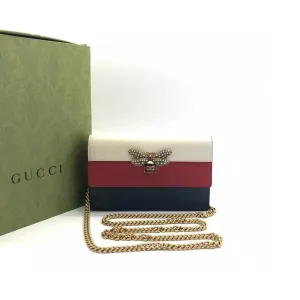 Gucci Marmont Preloved Chain Bag White Red Black Shoulder Bag