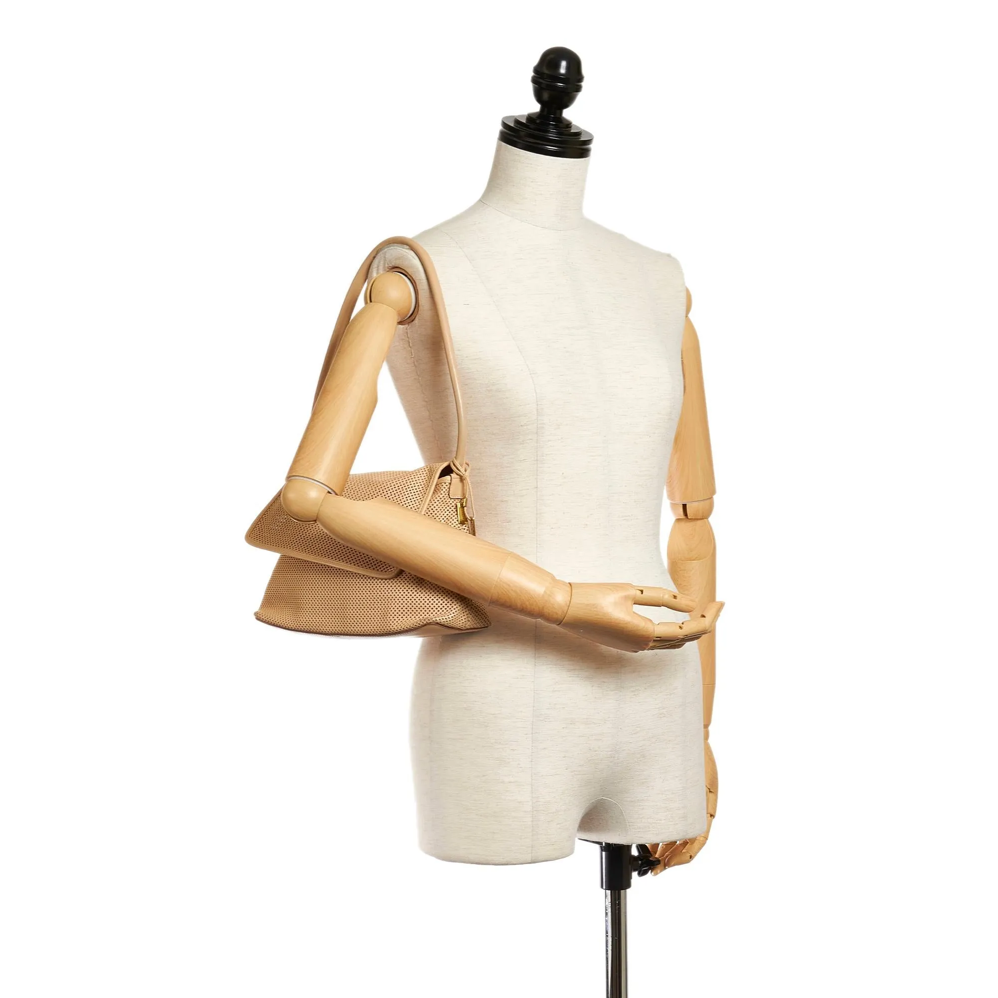 Gucci Perforated Leather Shoulder Bag