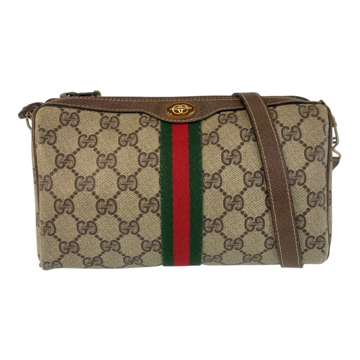 GUCCI Shoulder Bag 41 004 4465 GG Supreme Canvas beige Sherry Line Old Gucci