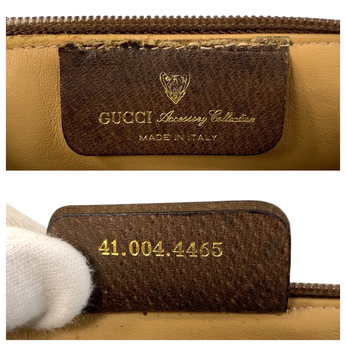GUCCI Shoulder Bag 41 004 4465 GG Supreme Canvas beige Sherry Line Old Gucci