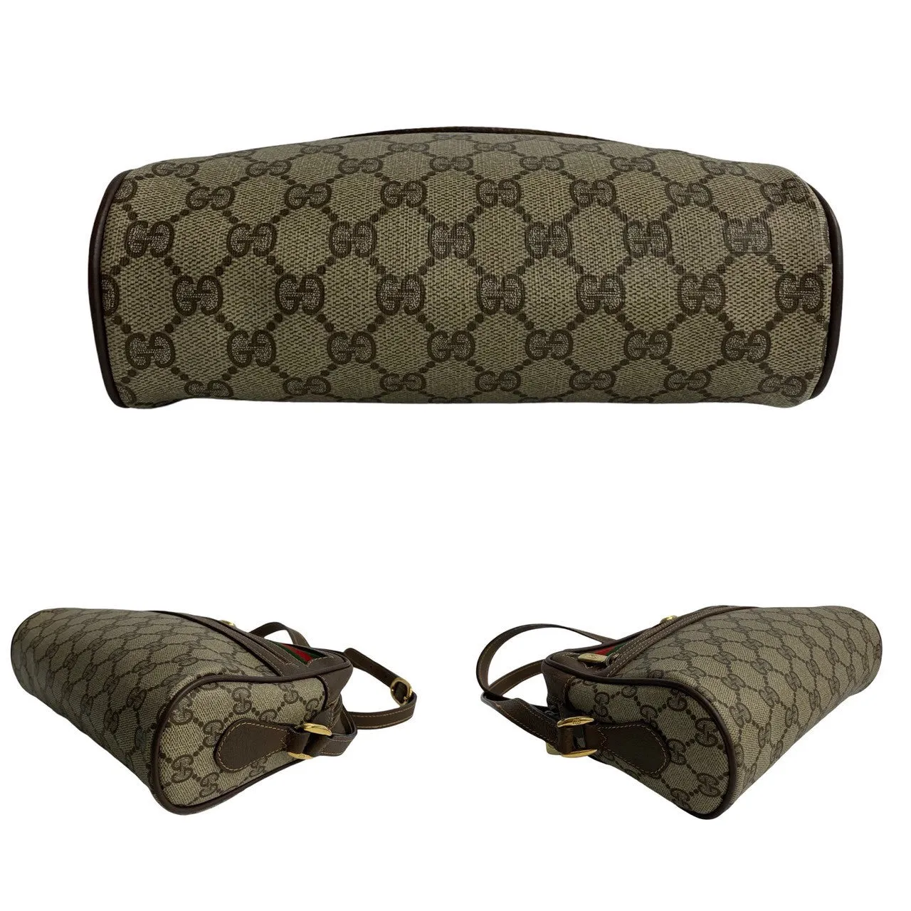 GUCCI Shoulder Bag leather Brown Sherry line