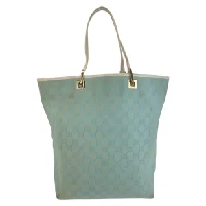 GUCCI Tote Bag 002 1098 GG canvas, leather Mint Green Gold Metal Tote Bag Shoulder Bag Women Used