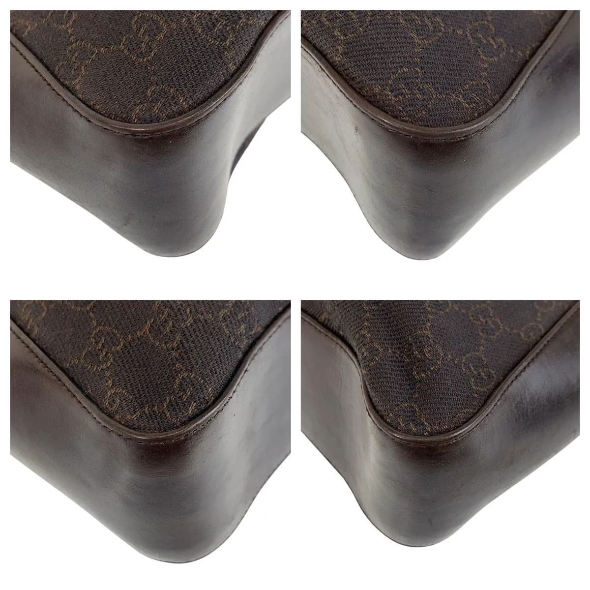 GUCCI Tote Bag 73983 GG canvas, leather Brown Tote Bag Shoulder Bag Women Used